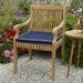 Humble and Haute Kokomo Teak Dining Chair Cushion with Sunbrella Fabric Light Blue
