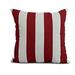 Simply Daisy 20 x 20 Rugby Stripe Stripe Print Outdoor Pillow Red