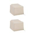 Crosley Furniture Outdoor Vinyl Chair Cover in Tan (Set of 2)