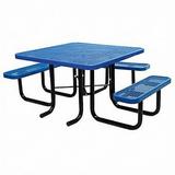 Sim Supply Picnic Table 80 W x75 D Blue 4HUR3