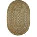 Rhody Rug Cozy Cove Indoor/ Outdoor Braided Area Rug Dark Taupe 4 x 6 Oval Border 0.25 - 0.5 inch Reversible 4 x 6 Outdoor Indoor Beige