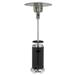 87 in. Tall Stainless Steel- Black Patio Heater With Table