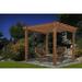 Vita 88 L x 88 W x 95 H Embossed Vinyl Lakewood Pergola Brown VA84044