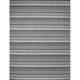 Benissimo Indoor / Outdoor Sisal Area Rug Stripes Collection Non-Skid Woven Transitional Durable and Easy Cleaning | Machine Rug for Living Room Kitchen Garage Kids room etc. I 8x10 I Gray