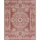 Unique Loom Timeworn Indoor/Outdoor Traditional Rug Rust Red/Gray 9 x 12 Rectangle Geometric Traditional Perfect For Patio Deck Garage Entryway