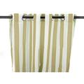 Jordan Manufacturing 54 x 84 Linen and White Stripe Outdoor Curtain Panel 1 Piece