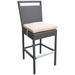 Hawthorne Collections 29 Patio Bar Stool in Brown and Beige