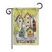 Breeze Decor G150044-BO Welcome Birdhouse Village Inspirational Sweet Home Impressions Decorative Vertical 13 x 18.5 Double Sided Garden Flag
