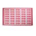 Contemporary Home Living 4 x 6 Magenta Pink And White Rectangular Pineapple-Designed Outdoor Rug