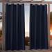 Nicole Miller Canvas Indoor/Outdoor Grommet Top Curtain Panel Pair 54 x108 Navy Blue