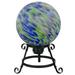 Northlight 10â€� Blue and Green Brush Strokes Outdoor Glass Garden Gazing Ball