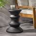 Outdoor 22 Light-Weight Concrete Side Table Black