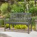 Christopher Knight Home Loja Outdoor Acacia Wood Bench by Dark Grey