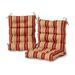 Roma Stripe 44 x 22 in. Outdoor High Back Chair Cushion (set of 2) by Greendale Home Fashions