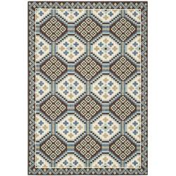 SAFAVIEH Veranda Medici Southwestern Indoor/Outdoor Area Rug 4 x 5 7 Blue/Chocolate