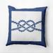 Simply Daisy 16 x 16 Nautical Knot Geometric Outdoor Pillow Blue (1 count)