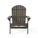 Denise Outdoor Rustic Acacia Wood Folding Adirondack Chair Gray