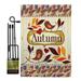 Breeze Decor BD-HA-GS-113003-IP-BO-D-US13-BD 13 x 18.5 in. Birds Autumn Fall Harvest & Vertical Double Sided Mini Garden Flag Set with Banner Pole