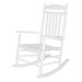 Shine Company Maine Wood Patio Porch Rocker White