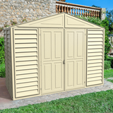 DuraMax 10.5ft x 5ft Woodbridge Vinyl Shed with Foundation Kit