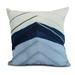 Simply Daisy 16 x 16 Boat Bow Center Geometric Print Outdoor Pillow Blue