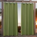 Nicole Miller Canvas Indoor/Outdoor Grommet Top Curtain Panel Pair 54 x108 Green Apple