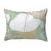 Betsy Drake Interiors Lake Pontchartrain and Majrepas LA Nautical Map Noncorded Indoor/Outdoor Pillow 16x20