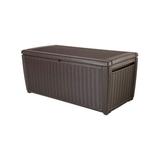 Keter 220941 Sumatra 135 Gallon Outdoor Pool Cushion Storage Deck Box Brown