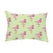 Simply Daisy 14 x 20 Flamingo Fanfare Martini Light Green Abstract Decorative Outdoor Pillow