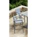 Armen Living Marina Modern Aluminum 31 Patio Bar Stool in Gray