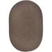 Rhody Rug Madeira Indoor/ Outdoor Braided Rounded Area Rug Dark Taupe 8 x 11 Oval Synthetic Polypropylene Antimicrobial Stain Resistant 8 x 10