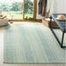 SAFAVIEH Courtyard Robert Striped Indoor/Outdoor Area Rug 5 3 x 7 7 Light Grey/Aqua