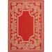 SAFAVIEH Courtyard Claire Rooster Indoor/Outdoor Area Rug 5 3 x 7 7 Red/Natural