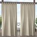 Exclusive Home Curtains Biscayne Indoor/Outdoor Two Tone Textured Tab Top Curtain Panels 54 x96 Natural Set of 2