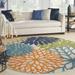 Nourison Aloha Indoor/Outdoor Multicolor 7 10 x round Area Rug (8 Round)