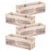 Wooden Planter Box Rustic Whitewashed Plastic Liner l Garden Decor l Restaurant and Wedding Decorations l Wedding Bouquets Table Centerpiece 12 x 4 Inches (Rectangular) (Set of 4) (Whitewash)