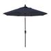 California Umbrella 9 Ft. Octagonal Aluminum Auto Tilt Patio Umbrella W/ Crank Lift & Aluminum Ribs - Bronze Frame / Sunbrella Canvas Navy Canopy