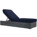 Hawthorne Collection Patio Chaise Lounge in Canvas Navy