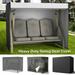 HOTBEST Outdoor Heavy Duty 420D 3 Seater Swing Seat Chair Hammock Cover Garden Patio Furniture Protector Patio Swing Glider Cover Waterproof Anti-UV Replacement Cover