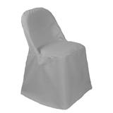 Your Chair Covers - Polyester Folding Chair Cover Gray for Wedding Party Birthday Patio etc.