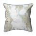 Betsy Drake Cumberland Head to Four Brothers Islands - VT Nautical Map Large Corded Indoor & Outdoor Pillow