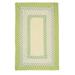 Colonial Mills 9 Lime Green and Yellow Square Braided Area Rug