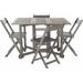 Safavieh Arvin Outdoor Table with 4 Chairs Grey Wash
