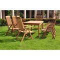 Teak Dining Set:6 Seater 7 Pc - 71 Rectangle Table And 6 Marley Reclining Arm Chairs Outdoor Patio Grade-A Teak Wood WholesaleTeak #WMDSMR6