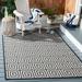 SAFAVIEH Beach House Edmon Geometric Indoor/Outdoor Area Rug Light Grey/Charcoal 5 3 x 7 6