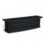 Mayne Nantucket 36 x 10.2 x 11.7 Rectangle Black Polyethylene Window Box