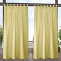 Exclusive Home Curtains Indoor/Outdoor Solid Cabana Tab Top Curtain Panel Pair 54x84 Sundress