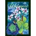 Toland Home Garden Jade Welcome Flower Welcome Flag Double Sided 12x18 Inch