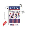 Breeze Decor G161056-BO Welcome Patriotic Americana Impressions Decorative Vertical 13 x 18.5 Double Sided