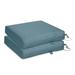 Duck Covers Weekend Water-Resistant Outdoor Dining Seat Cushion 17 x 17 x 3 inch Blue Shadow 2 Pack